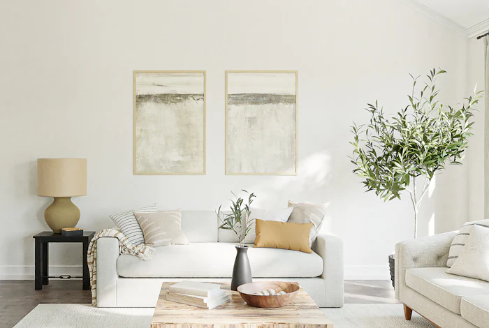 A bright, immaculate living room