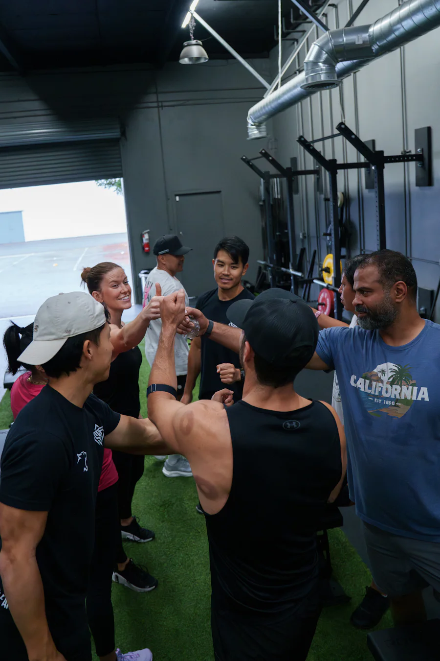 A group class mid-session on the studio floor